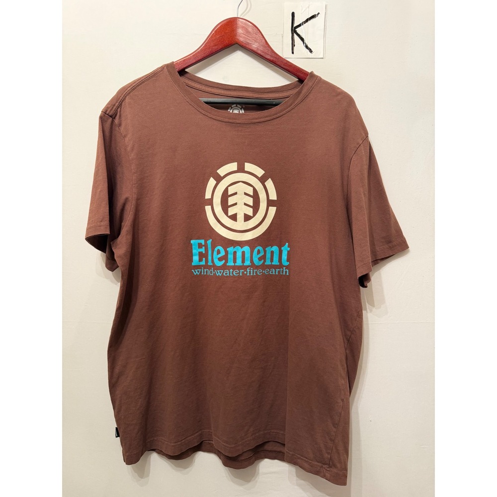 Element T-Shirt Graphic Skate Logo Earth Brown Mens Size XL